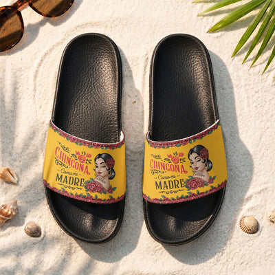 Chingona Como Mi Madre Humorous Gift For Hispanics - Personalized Sandals