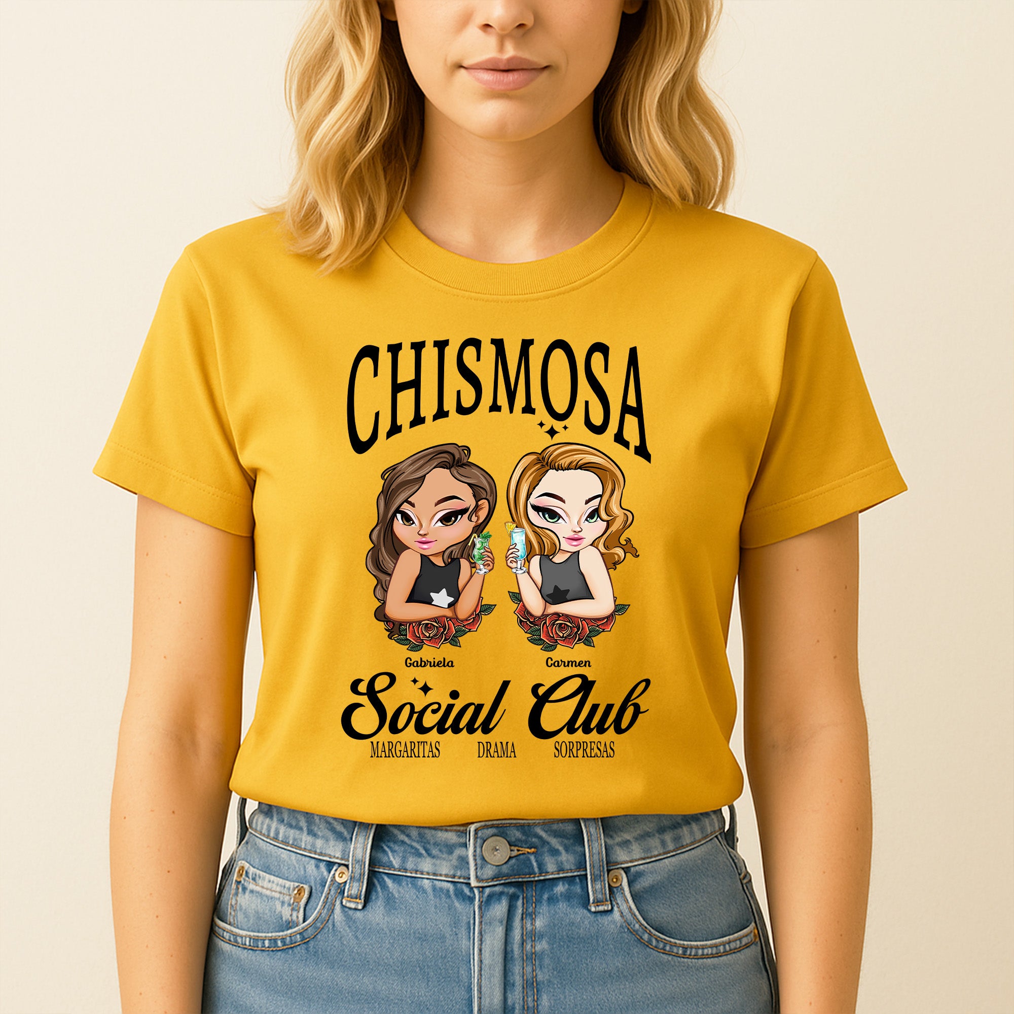 Chismosa Social Club Latina Hispanic Latinx Margarita Chisme - Personalized Shirt