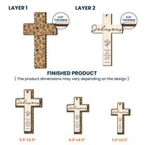Christ Cross Nativity Scripture Christmas - Personalized Wooden Ornament