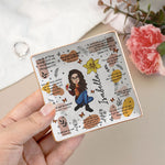 Christian Affirmation Bible Verses With Birth Flower - Personalized Jewelry Dish
