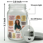 Christian Bible Verse Affirmations Motivation - Personalized Mason Jar Light