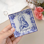 Christian Faith Symbols Toile De Jouy - Personalized Jewelry Dish