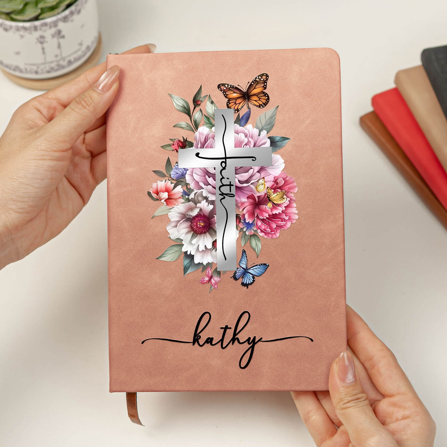 Christian Gift Faith Journal - Personalized Leather Journal