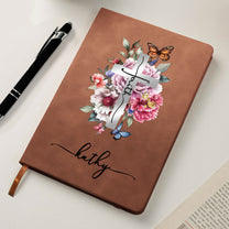 Christian Gift Faith Journal - Personalized Leather Journal