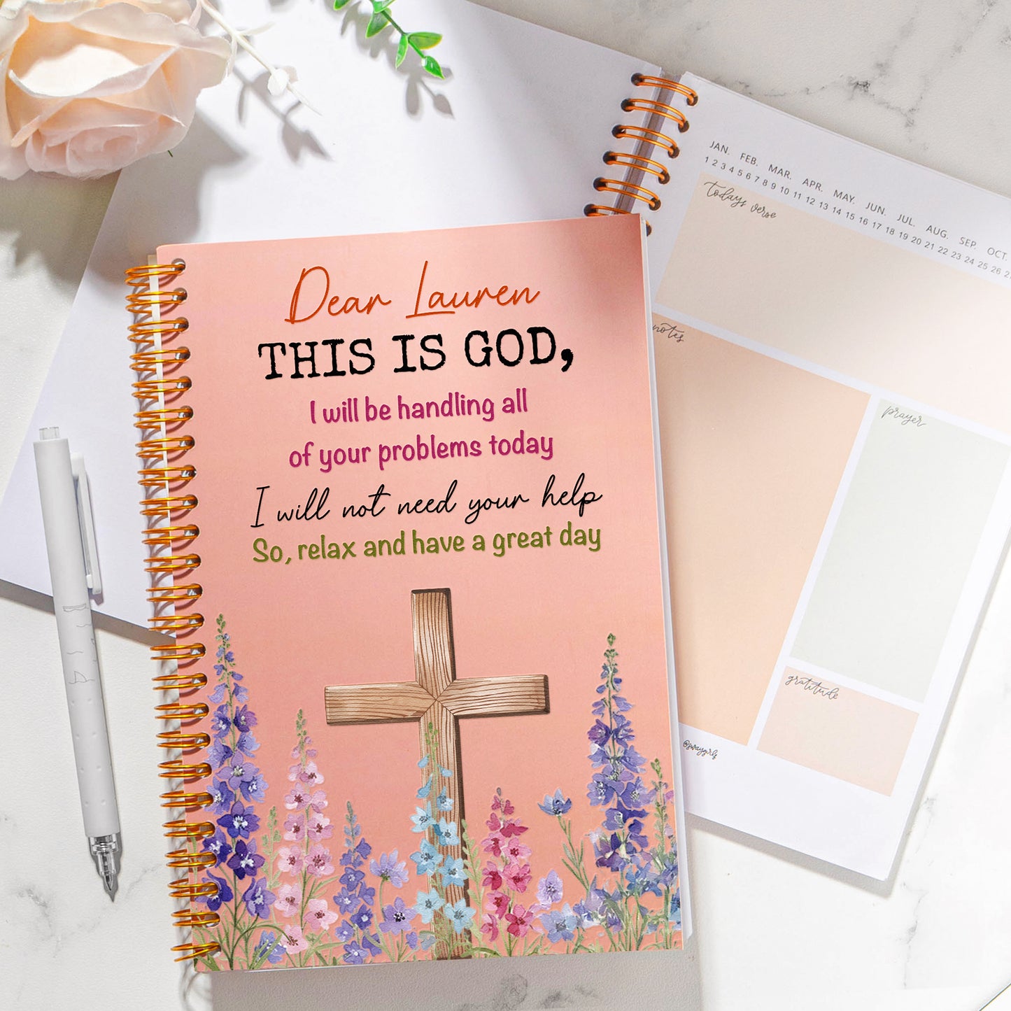 Christian Gifts Bible Study Notes For Her, Women, Wife, Daughter, Sister - Personalized Prayer Journal