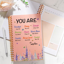 Christian Wild Flower Gift For Her, Wife, Daughter, Sister - Personalized Prayer Journal