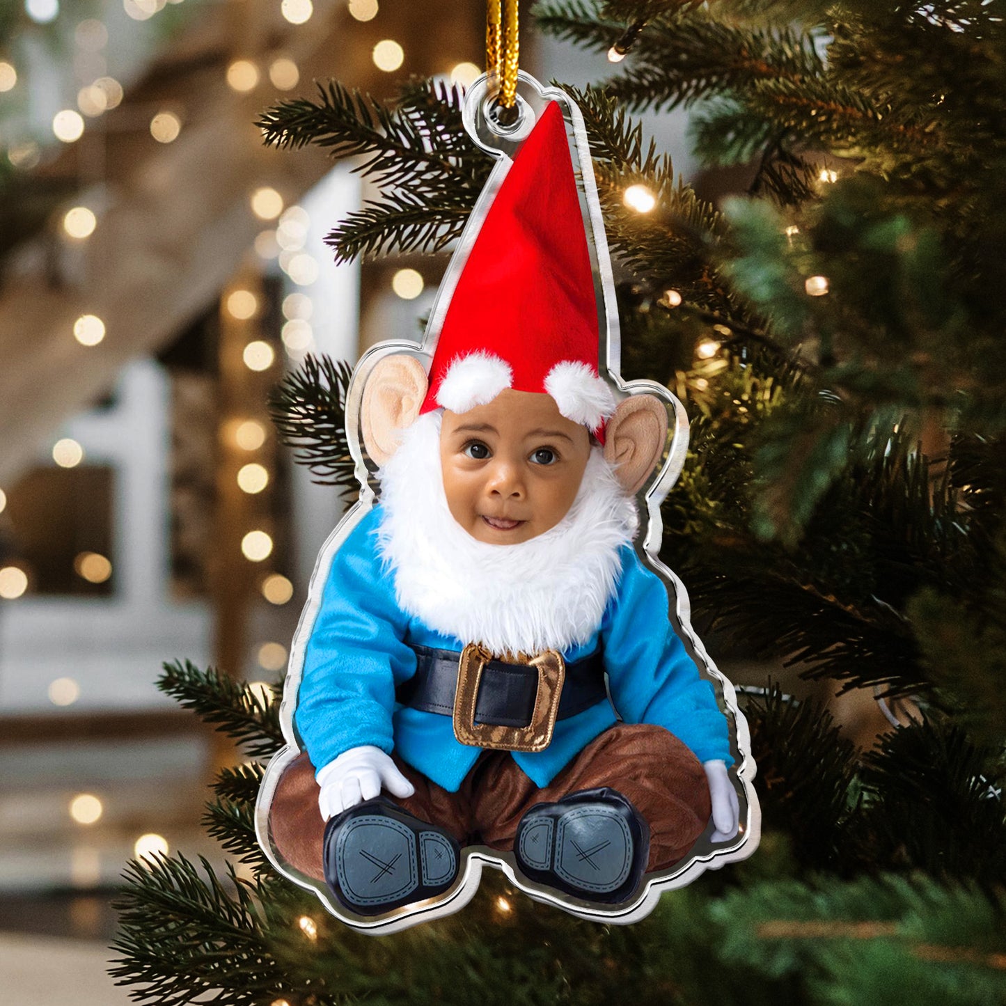 Christmas Baby Funny - Personalized Acrylic Photo Ornament