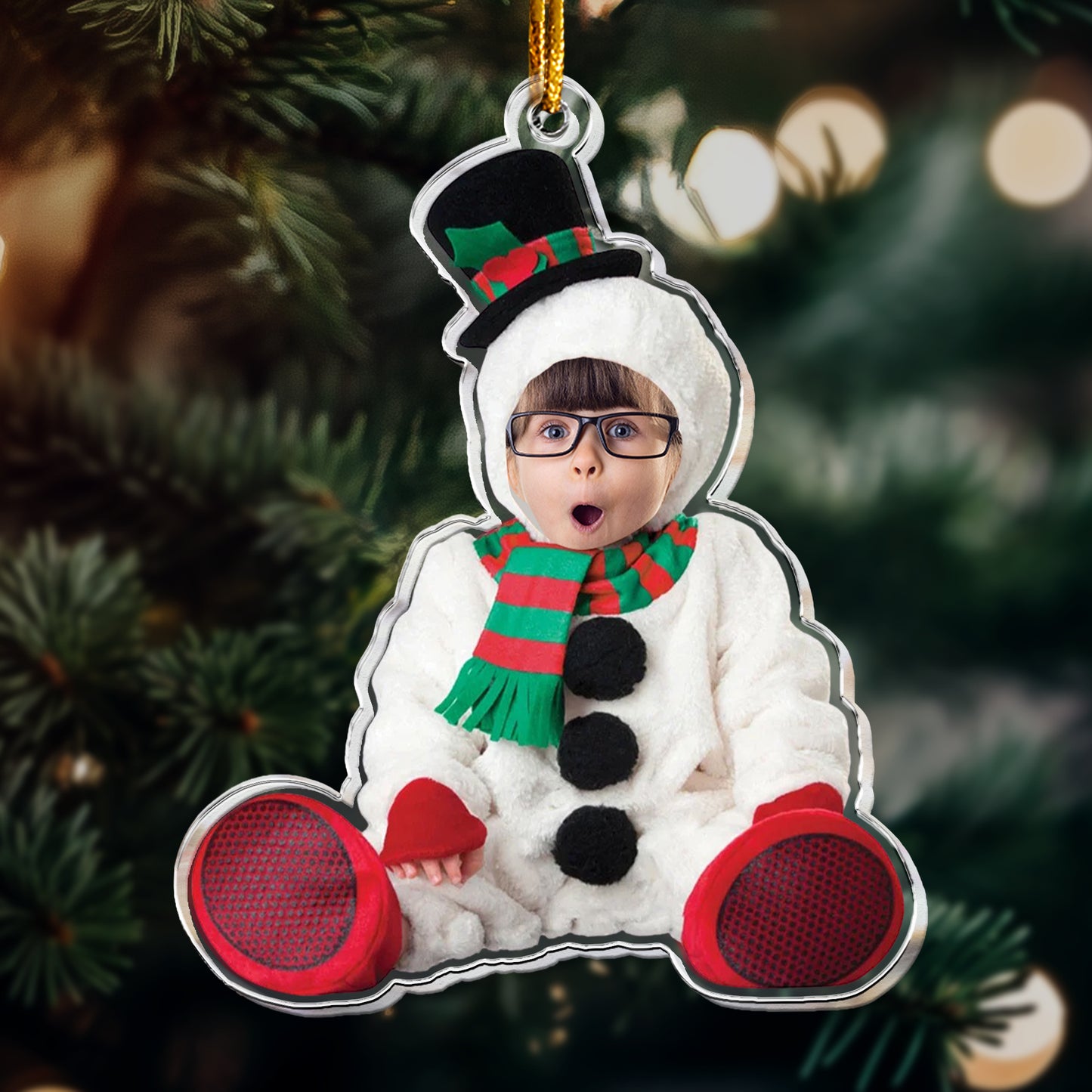 Christmas Baby Funny - Personalized Acrylic Photo Ornament