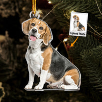 Christmas Beagle Dog Ornaments - Personalized Acrylic Photo Ornament