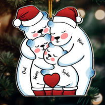 Christmas Bear Family - Personalized Acrylic Ornament