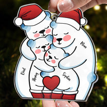 Christmas Bear Family - Personalized Acrylic Ornament