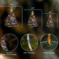 Christmas Book Tree - Acrylic Ornament