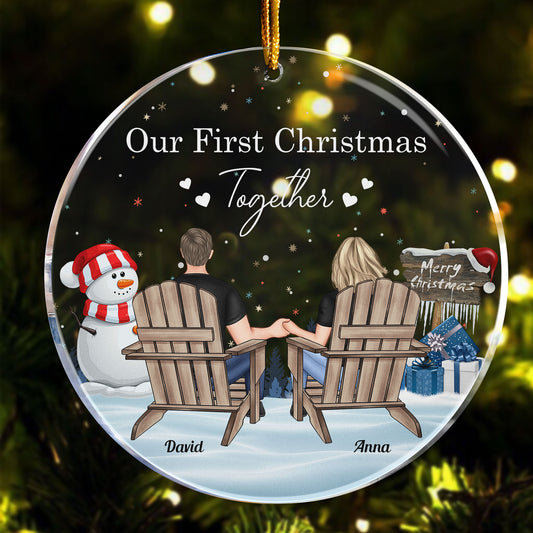 Christmas Couple Together Since - Personalized Acrylic Ornament