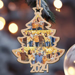 Christmas Custom Family Photo 2026 Christmas Tree - Personalized Wooden Ornament