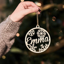 Christmas Custom Family & Pets Names - Personalized Custom Shaped Wooden Ornament