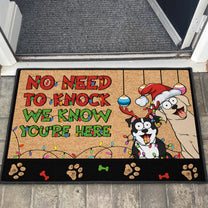 Christmas Decor No Need To Knock Funny Pet - Personalized Doormat