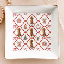Christmas Dogs Festive 3D Pets - Personalized Jewelry Dish