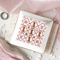 Christmas Dogs Festive 3D Pets - Personalized Jewelry Dish