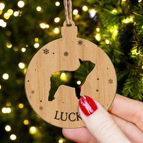 Christmas Dogs - Personalized Wooden Ornament