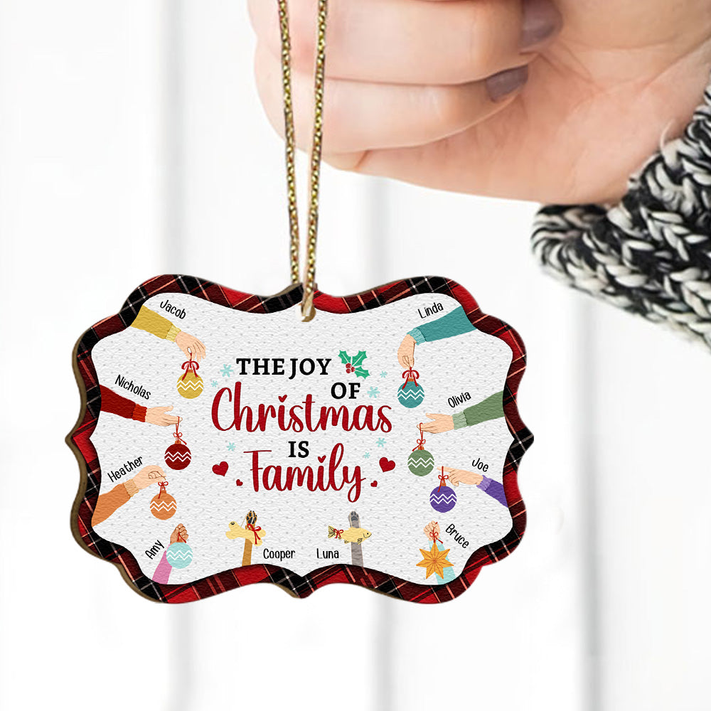 Christmas Family Hands - Personalized Wooden Ornament