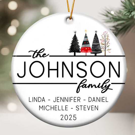 Christmas Family - Personalized Ceramic Ornament