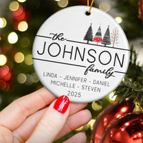 Christmas Family - Personalized Ceramic Ornament