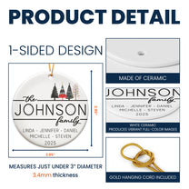 Christmas Family - Personalized Ceramic Ornament