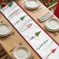 Christmas Family Tree - Personalized Table Runner