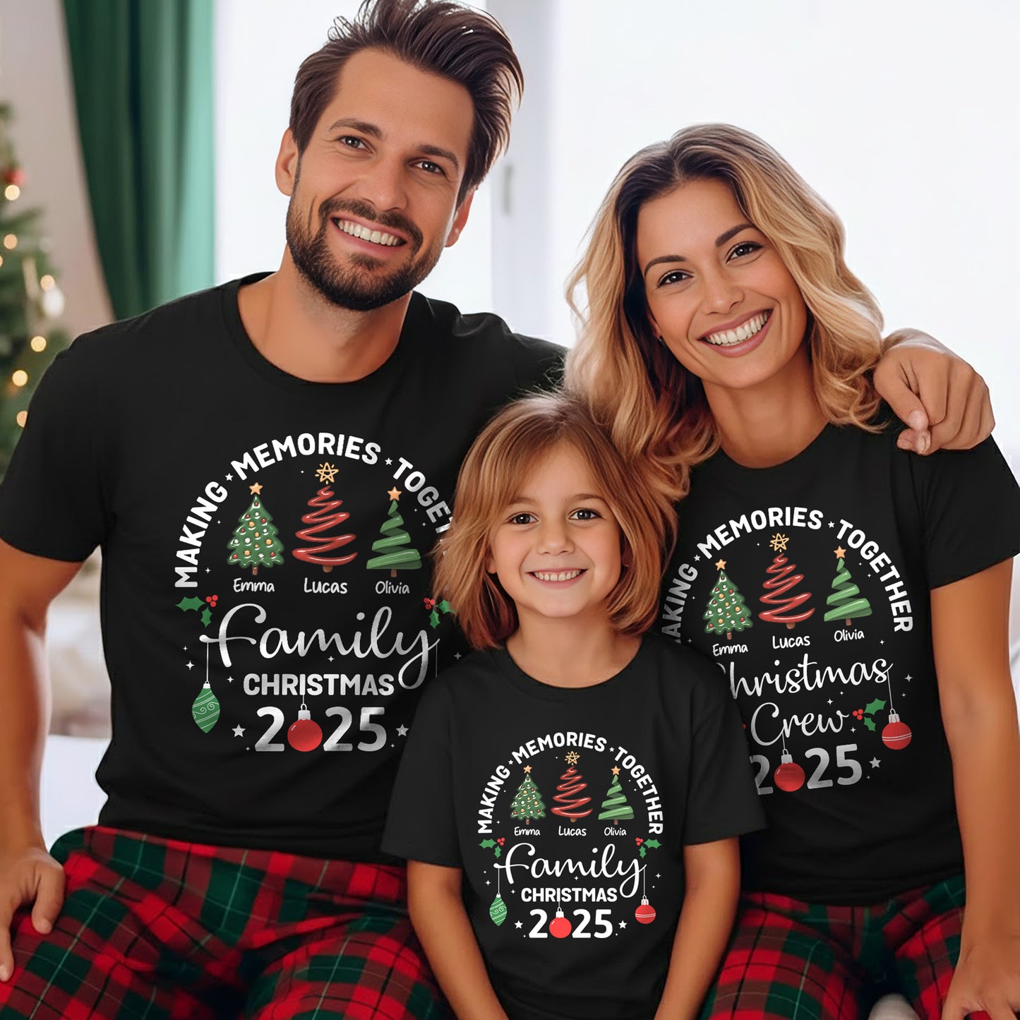 Christmas Family, Christmas Crew, Matching Outfit - Personalized Shirt