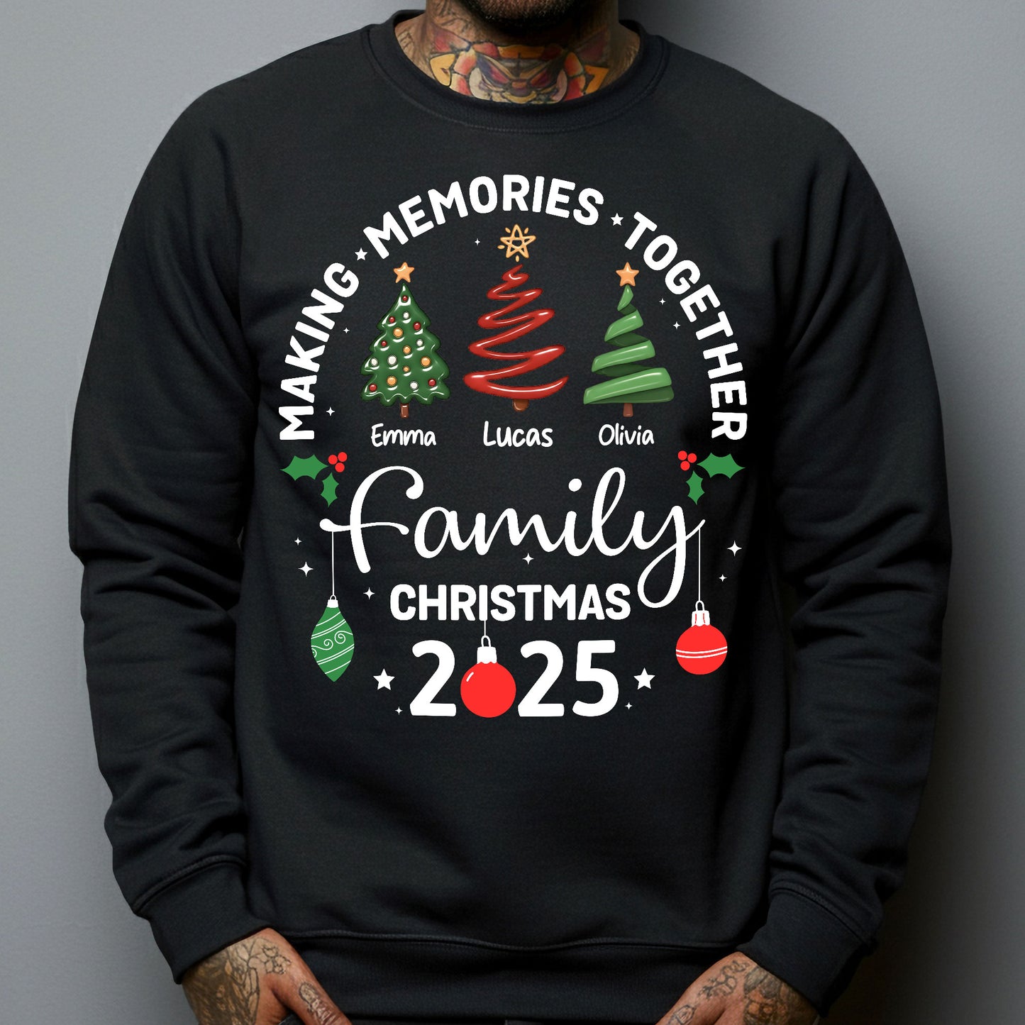 Christmas Family, Christmas Crew, Matching Outfit - Personalized Shirt