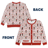 Christmas Festive Dogs Merry Woofmas Gift For Her - Personalized Crewneck Cardigan