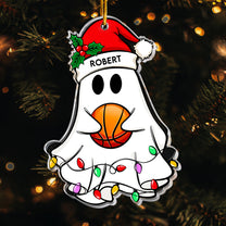 Christmas Ghost Basketball Version - Personalized Acrylic Ornament