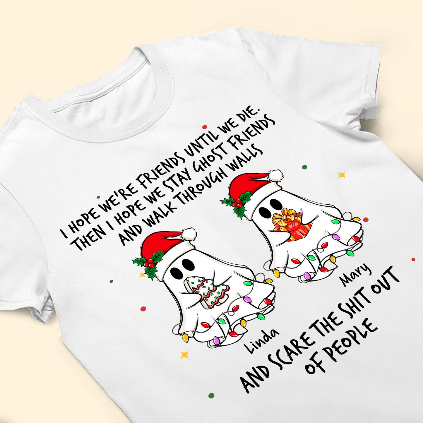 Christmas Ghost Friends - Personalized Shirt