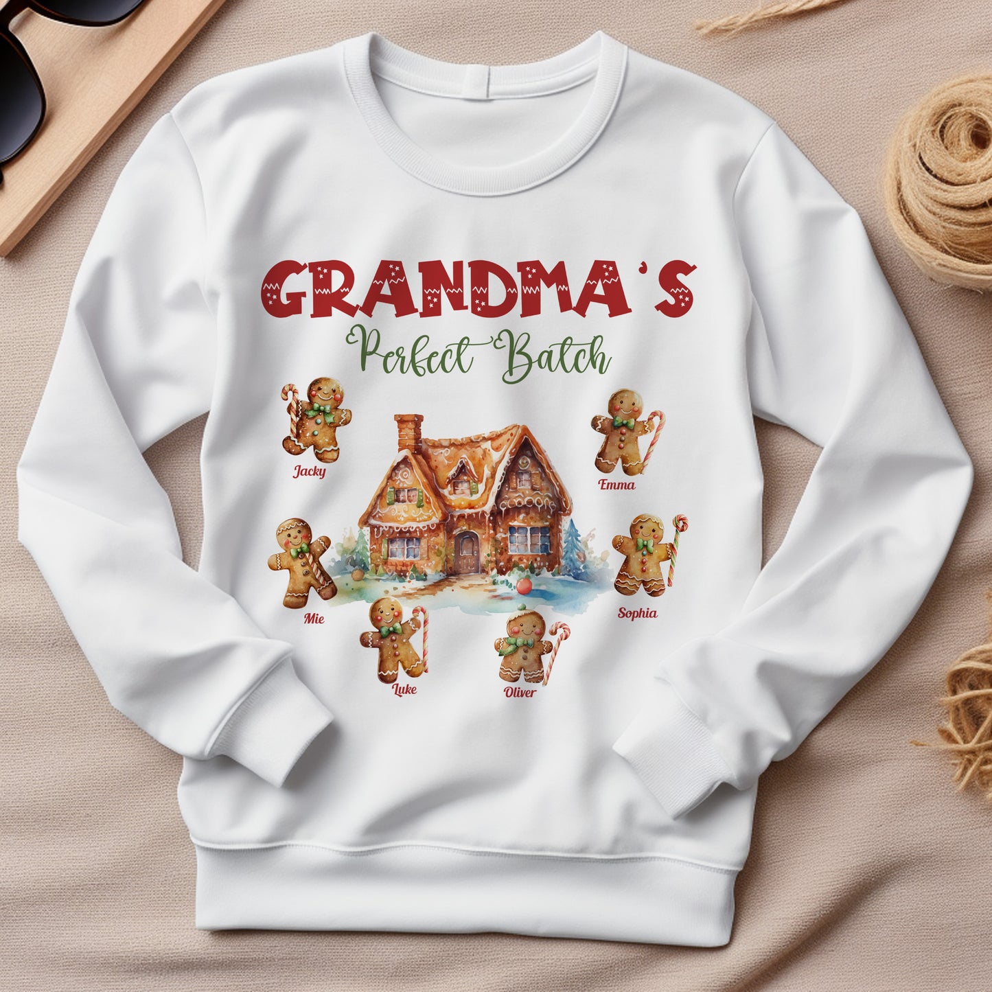 Christmas Gift For Grandma Gingerbread Perfect Batch - Personalized Sweatshirt