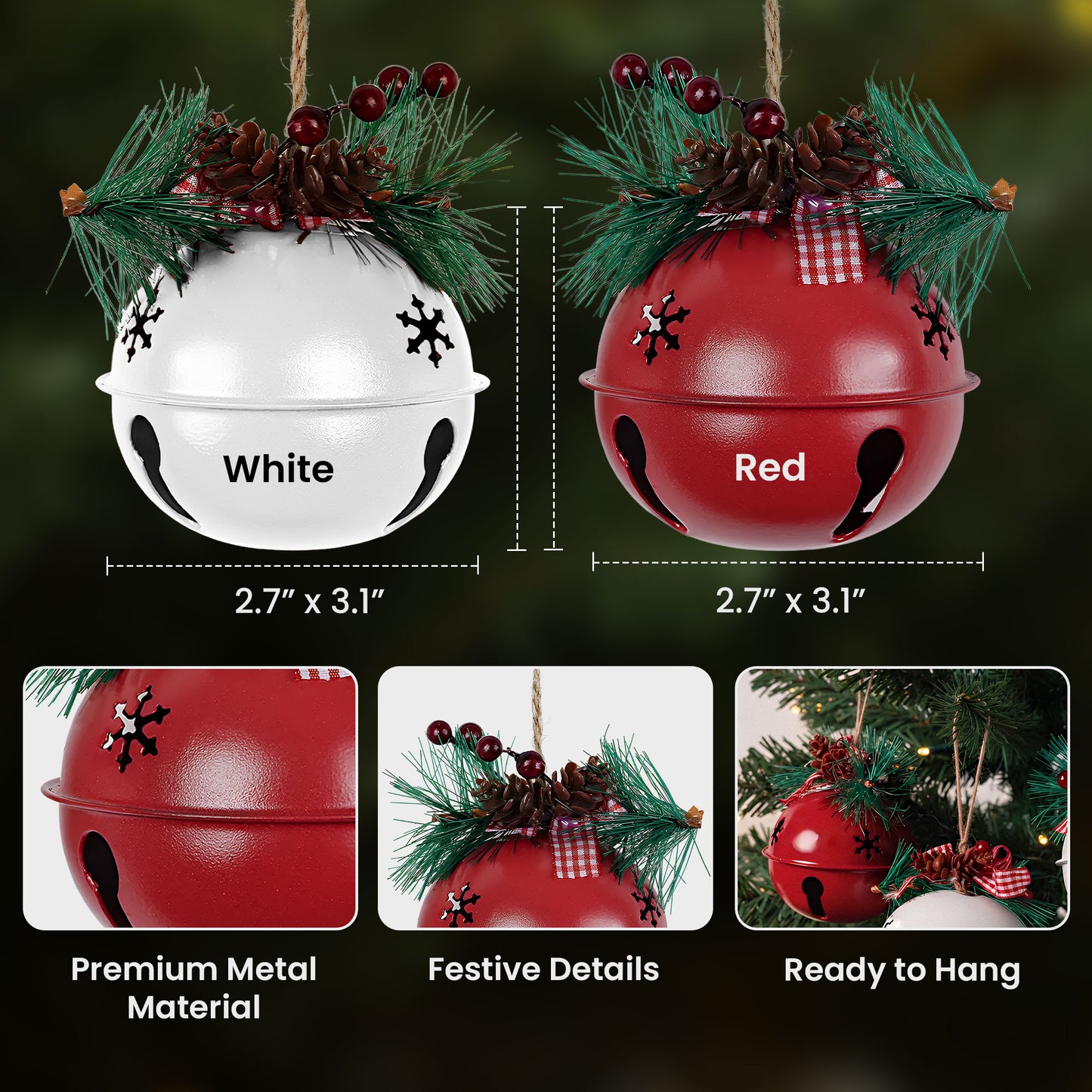 Christmas Gift - Personalized Jingle Bell Photo Ornament