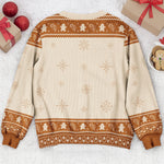 Christmas Gingerbread Family 3D Effect - Personalized Ugly Sweater
