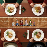 Christmas Gingerbread Family Together - Personalized Table Runner