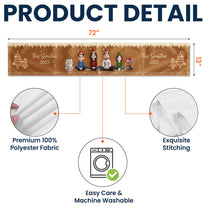 Christmas Gingerbread Family Together - Personalized Table Runner