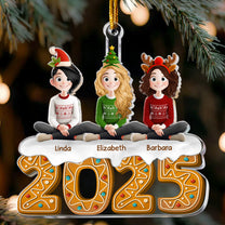Christmas Gingerbread Friends Together - Christmas Gifts For Friends - Personalized Acrylic Ornament