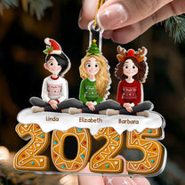 Christmas Gingerbread Friends Together - Christmas Gifts For Friends - Personalized Acrylic Ornament