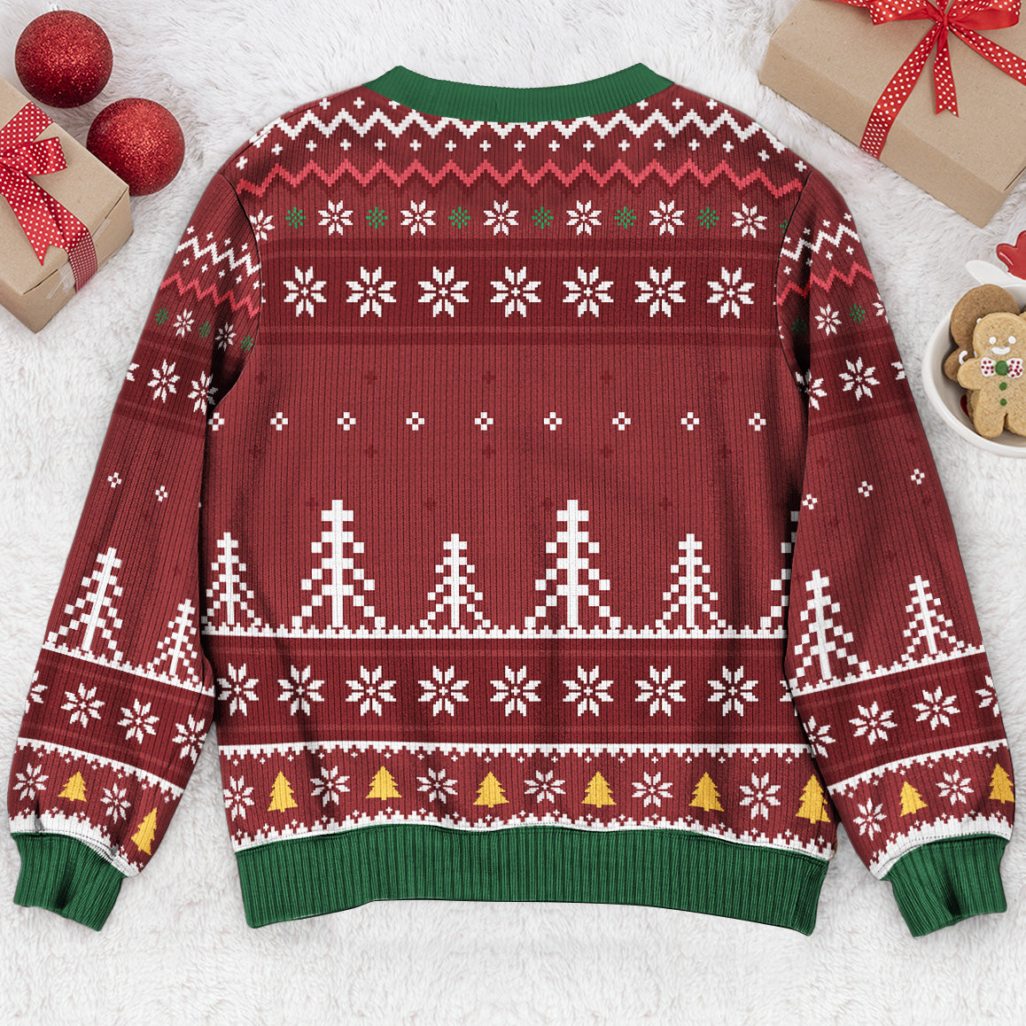 Christmas God Says I Am Name Letter In Bible - Personalized Ugly Sweater