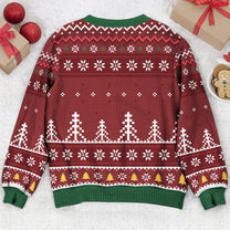 Christmas God Says I Am Name Letter In Bible - Personalized Ugly Sweater