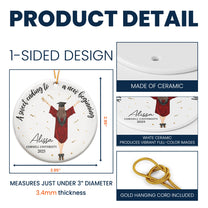 Christmas Graduation Sweet Ending To New Beginning - Personalized Ceramic Ornament