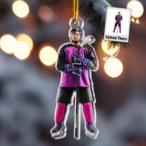 Christmas Ice Hockey Ornament Ice Skating-Personalized Acrylic Photo Ornament