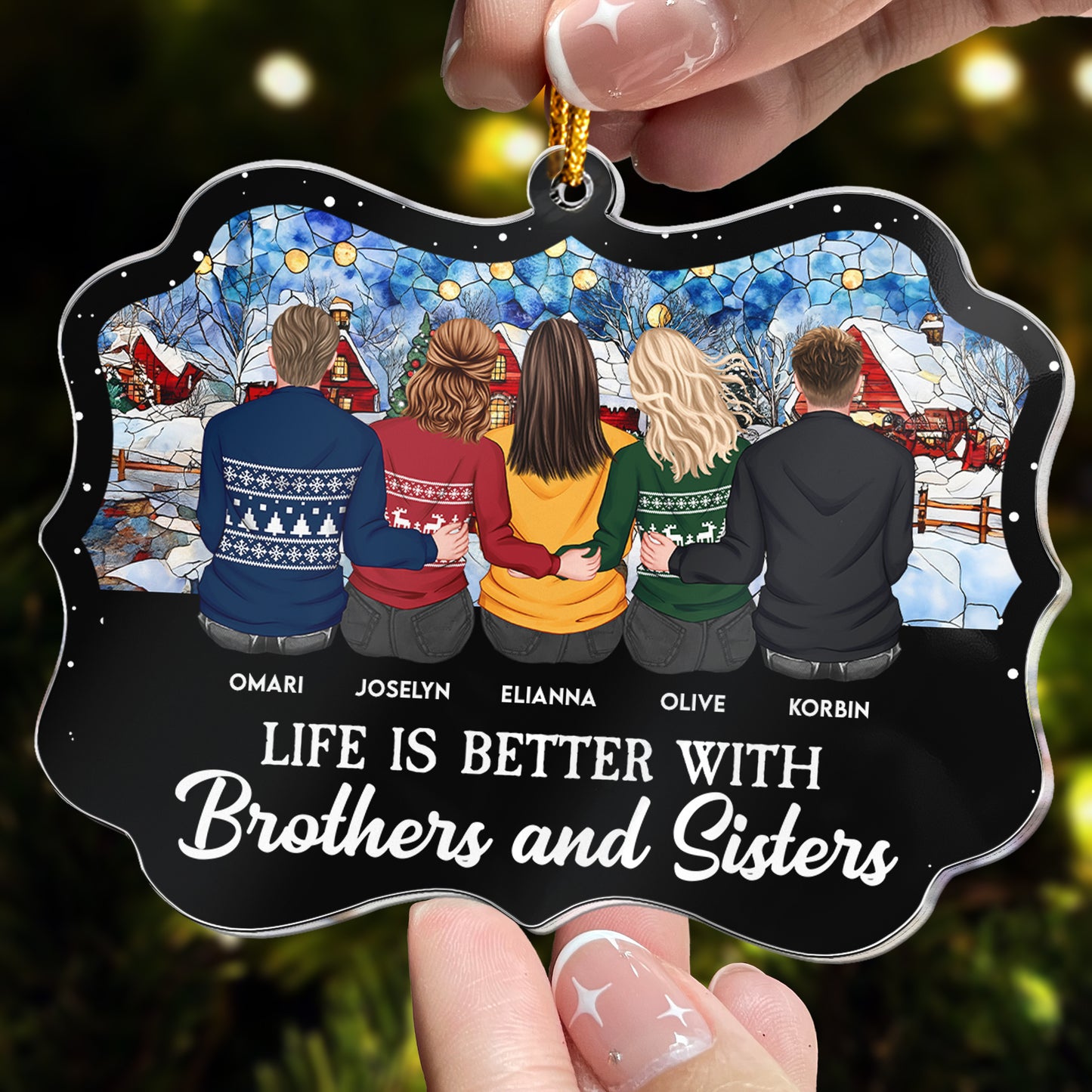 Christmas Is Better With Brother & Sister - Personalized Acrylic Ornament