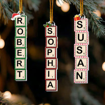Christmas Letter With Name For Family - Personalized Acrylic Ornament