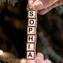 Christmas Letter With Name For Family - Personalized Acrylic Ornament