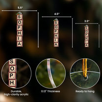 Christmas Letter With Name For Family - Personalized Acrylic Ornament