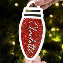 Christmas Light Bulb - Personalized Acrylic Ornament