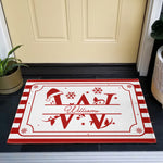 Christmas Monogram Festive Name - Personalized Doormat
